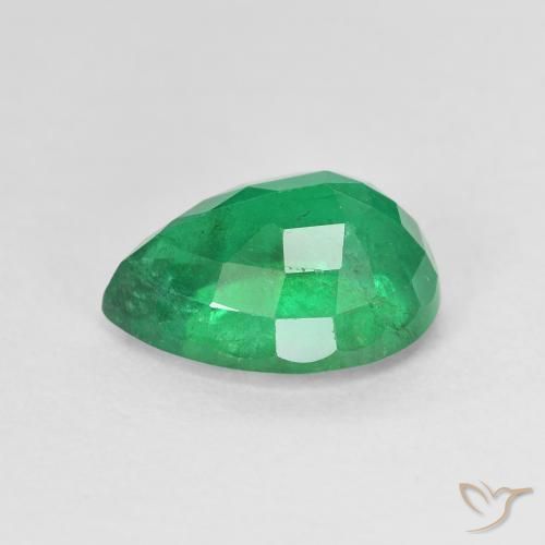 Esmeralda Verde médio Natural 2.53ct, Formato de pêra, SI-I1
