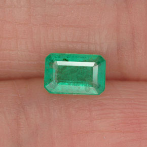 Esmeralda verde natural 0,50ct, corte esmeralda, SI-I1