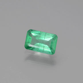 Esmeralda verde natural 0,48ct, corte esmeralda, SI-I1
