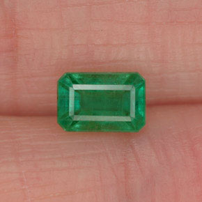 Esmeralda verde natural 0,72ct, corte esmeralda, SI-I1
