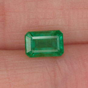 Esmeralda verde natural 0,72ct, corte esmeralda, SI-I1