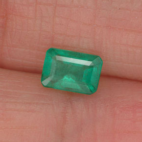 Esmeralda verde natural 0,49ct, corte esmeralda, SI-I1