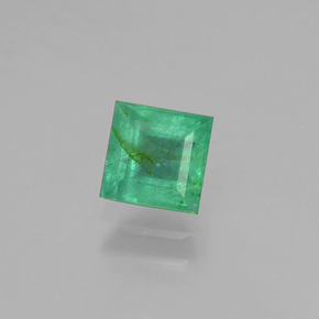 Esmeralda verde natural 0,72ct, quadrado, SI-I1