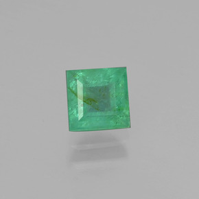 Esmeralda verde natural 0,72ct, quadrado, SI-I1