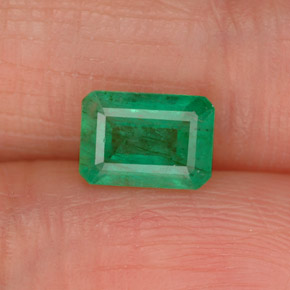 Esmeralda verde natural 0,92ct, corte esmeralda, SI-I1