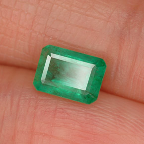 Esmeralda verde natural 0,92ct, corte esmeralda, SI-I1