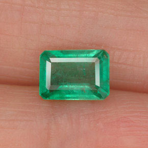 Esmeralda verde natural 1,00ct, corte esmeralda, SI-I1