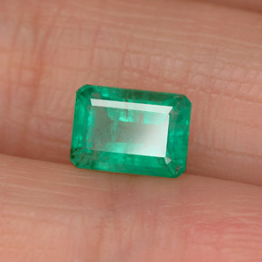 Esmeralda verde natural 1,09ct, corte esmeralda, SI-I1