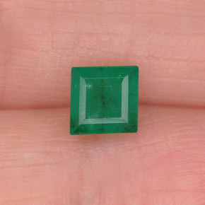 Esmeralda verde natural 0,75ct, quadrado, I1