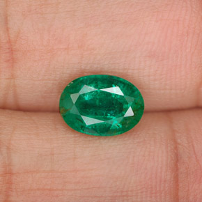 Esmeralda verde natural 1,62ct, corte oval, SI-I1