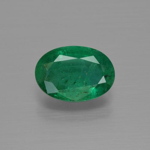 Esmeralda verde natural 1,43ct, corte oval, SI-I1