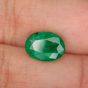 Esmeralda verde natural 1,95ct, corte oval, SI-I1