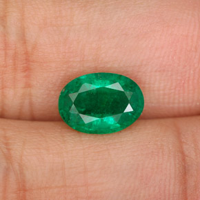 Esmeralda verde natural 1,37ct, corte oval, SI-I1