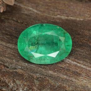 Esmeralda verde natural 1,12ct, corte oval, SI-I1