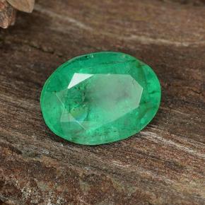 Esmeralda verde natural 1,12ct, corte oval, SI-I1