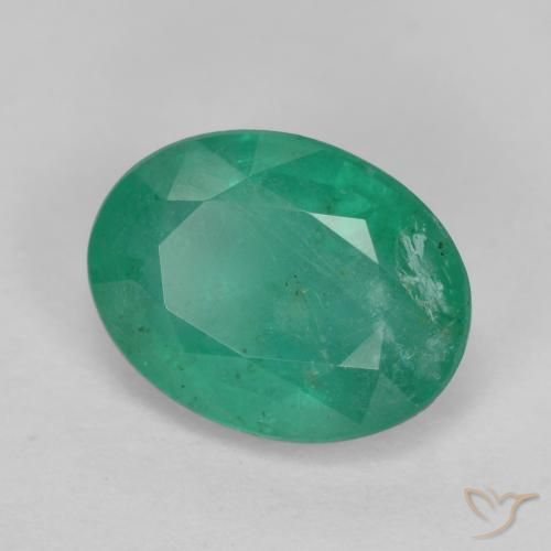 Esmeralda Verde azulado Natural 1.14ct, oval, SI-I1