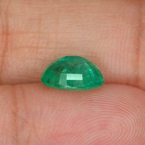Esmeralda verde natural 1,26ct, corte oval, SI-I1