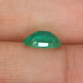 Esmeralda verde natural 1,06ct, corte oval, SI-I1