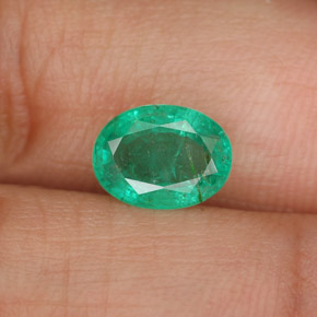 Esmeralda verde natural 1,07ct, corte oval, SI-I1