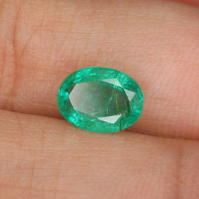 Esmeralda verde natural 1,07ct, corte oval, SI-I1
