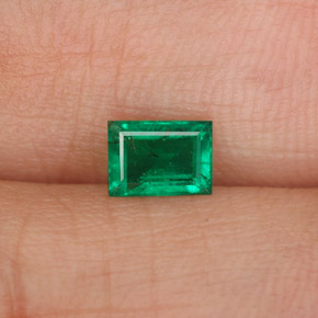 Esmeralda verde natural 0,41ct, baguete, SI-I1