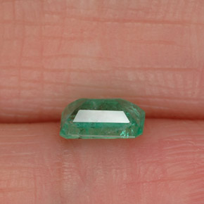 Esmeralda verde natural 0,43ct, corte esmeralda, SI-I1
