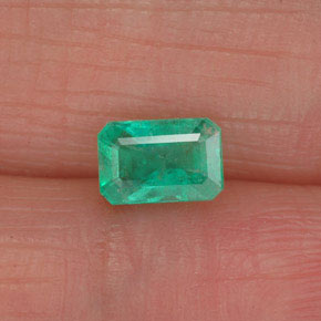 Esmeralda verde natural 0,58ct, corte esmeralda, SI-I1