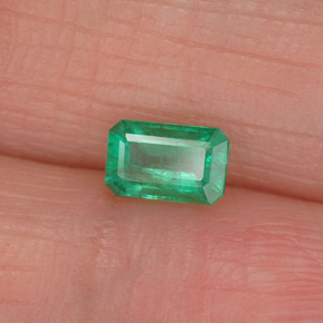 Esmeralda verde natural 0,46ct, corte esmeralda, SI-I1