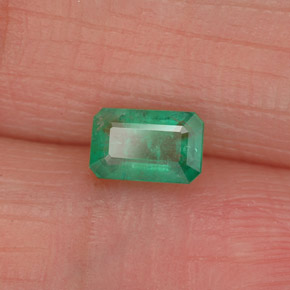 Esmeralda verde natural 0,50ct, corte esmeralda, SI-I1