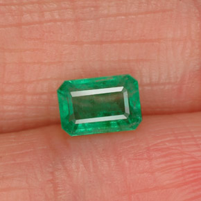 Esmeralda verde natural 0,55ct, corte esmeralda, SI-I1