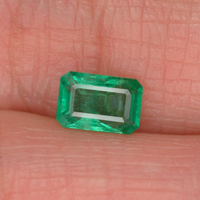 Esmeralda verde natural 0,54ct, corte esmeralda, SI-I1
