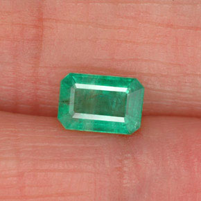 Esmeralda verde natural 0,53ct, corte esmeralda, SI-I1