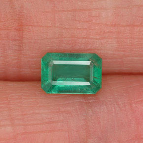 Esmeralda verde natural 0,52ct, corte esmeralda, SI-I1