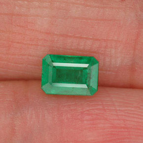 Esmeralda verde natural 0,53ct, corte esmeralda, SI-I1