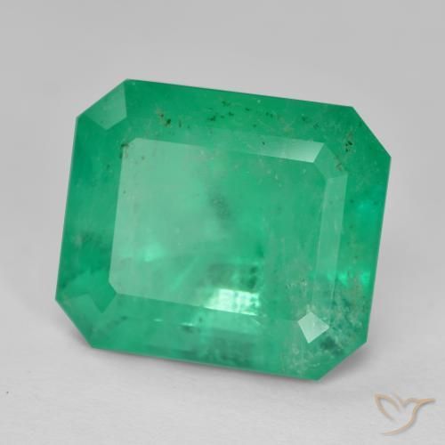Esmeralda Jade verde Natural 10.88ct, Corte Octógono / Esmeralda, SI-I1
