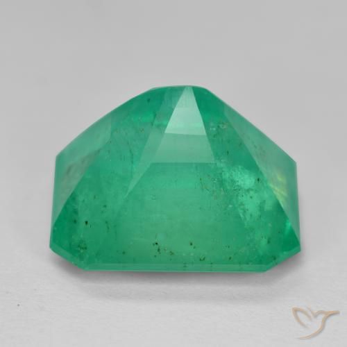 Esmeralda Jade verde Natural 10.88ct, Corte Octógono / Esmeralda, SI-I1