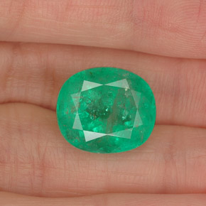 Esmeralda verde natural 10,03ct, corte oval, I1