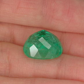 Esmeralda verde natural 10,03ct, corte oval, I1
