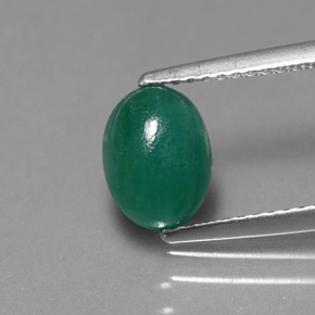 Esmeralda verde natural 1,70ct, corte oval, translúcido