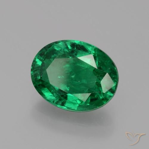 Esmeralda verde escuro Natural 2.47ct, oval, SI