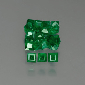 Pedras preciosas de esmeralda verde natural de  ct, quadrado, SI