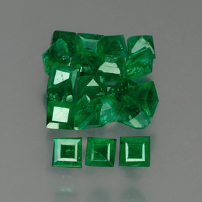 Pedras preciosas de esmeralda verde natural de  ct, quadrado, SI