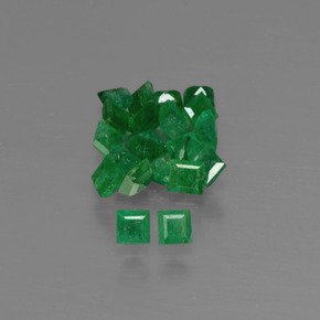 Pedras preciosas de esmeralda verde natural de  ct, quadrado, SI