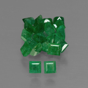 Pedras preciosas de esmeralda verde natural de  ct, quadrado, SI