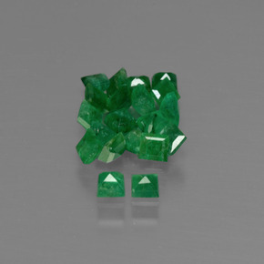 Pedras preciosas de esmeralda verde natural de  ct, quadrado, SI