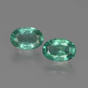 Pedras preciosas de esmeralda verde natural de  ct, corte oval, VS-SI