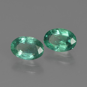 Pedras preciosas de esmeralda verde natural de  ct, corte oval, VS-SI
