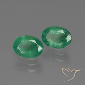 Pedras preciosas de esmeralda verde natural de 1,79 ct, corte oval, SI