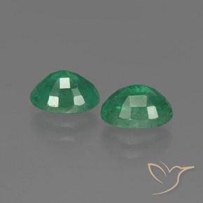 Pedras preciosas de esmeralda verde natural de 1,79 ct, corte oval, SI