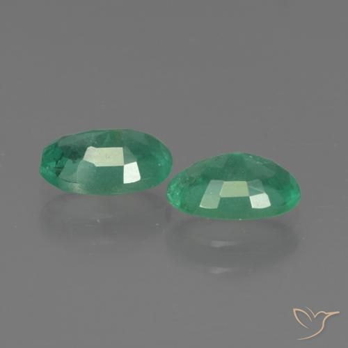 Pedras preciosas de esmeralda verde natural de 1,37 ct, corte oval, SI
